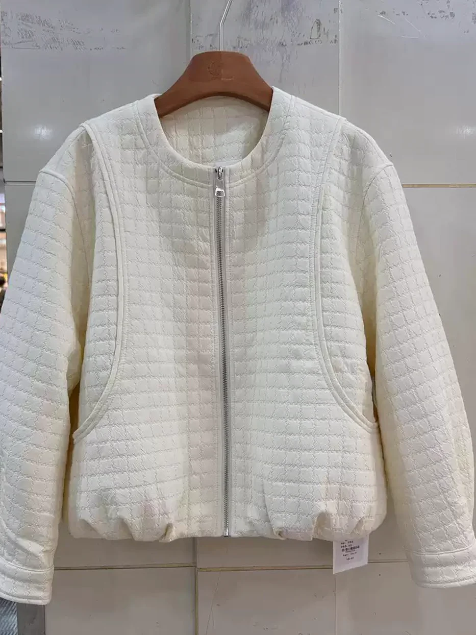 Women's checked zip jacket · 98059