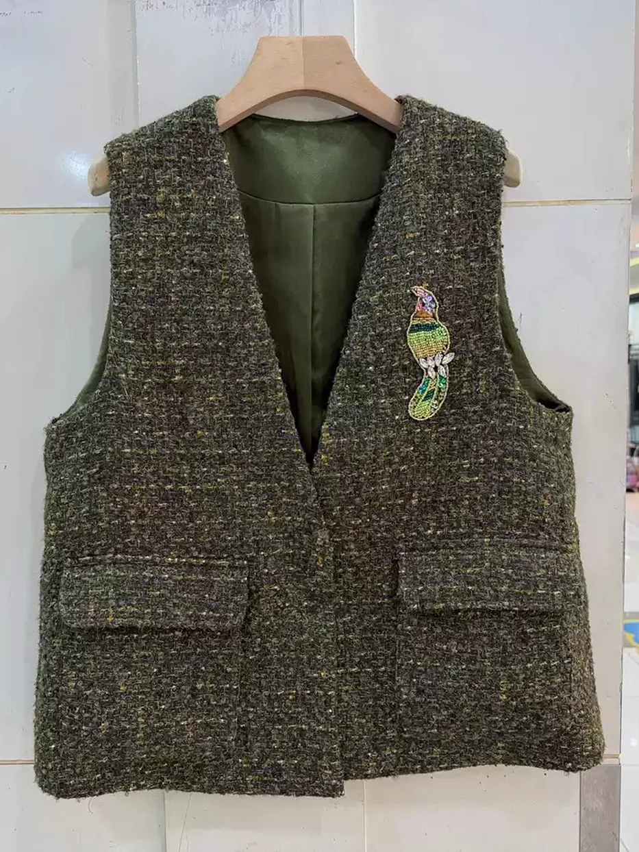 Beaded V-neck jacket — Style K288