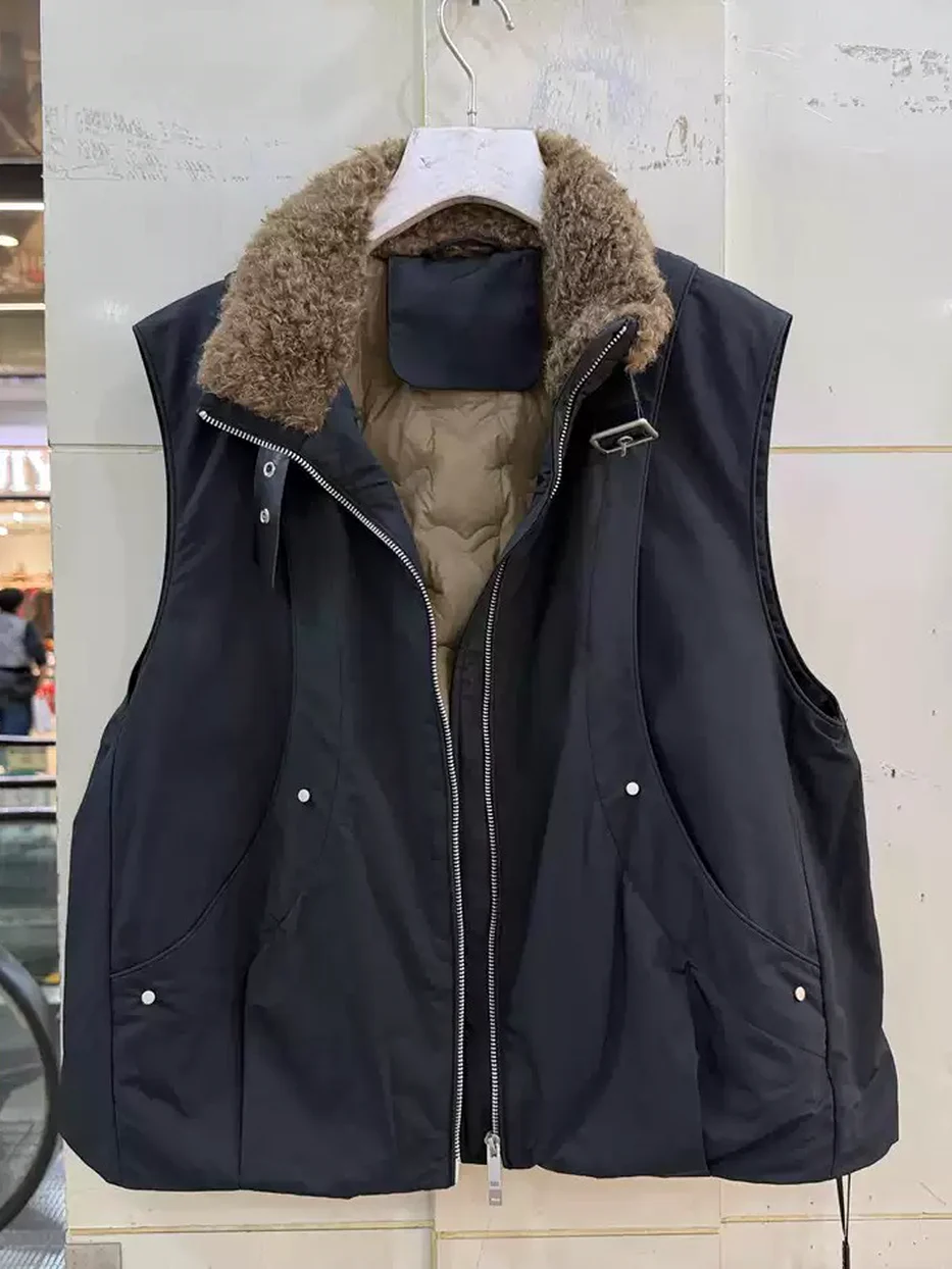 Stand-collar white goose down jacket · QDX1686335