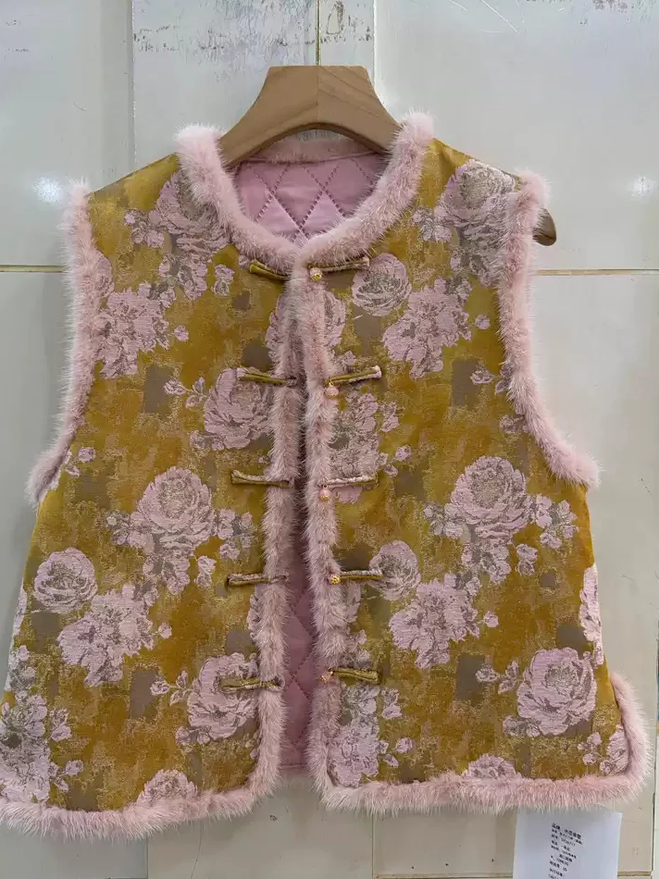 Women's new-chinese olive vest — Style SY26717
