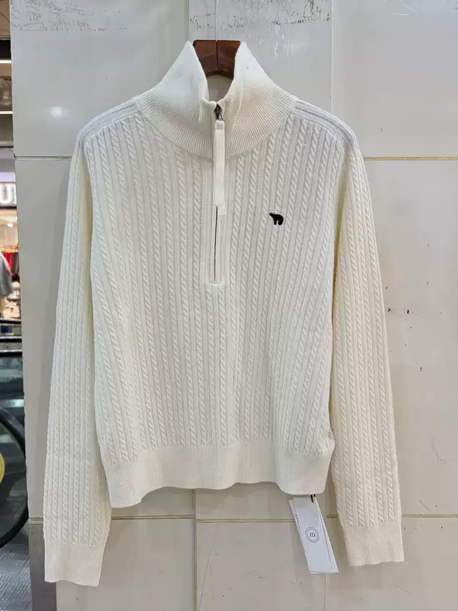 Women's zip turtleneck casual sweater — Style 036-9366