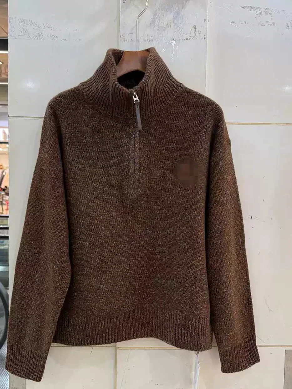 Women's embroidered half-zip sweater · 98059