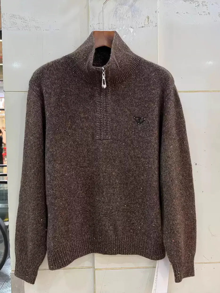 Women's half-zip lurex sweater · 98059