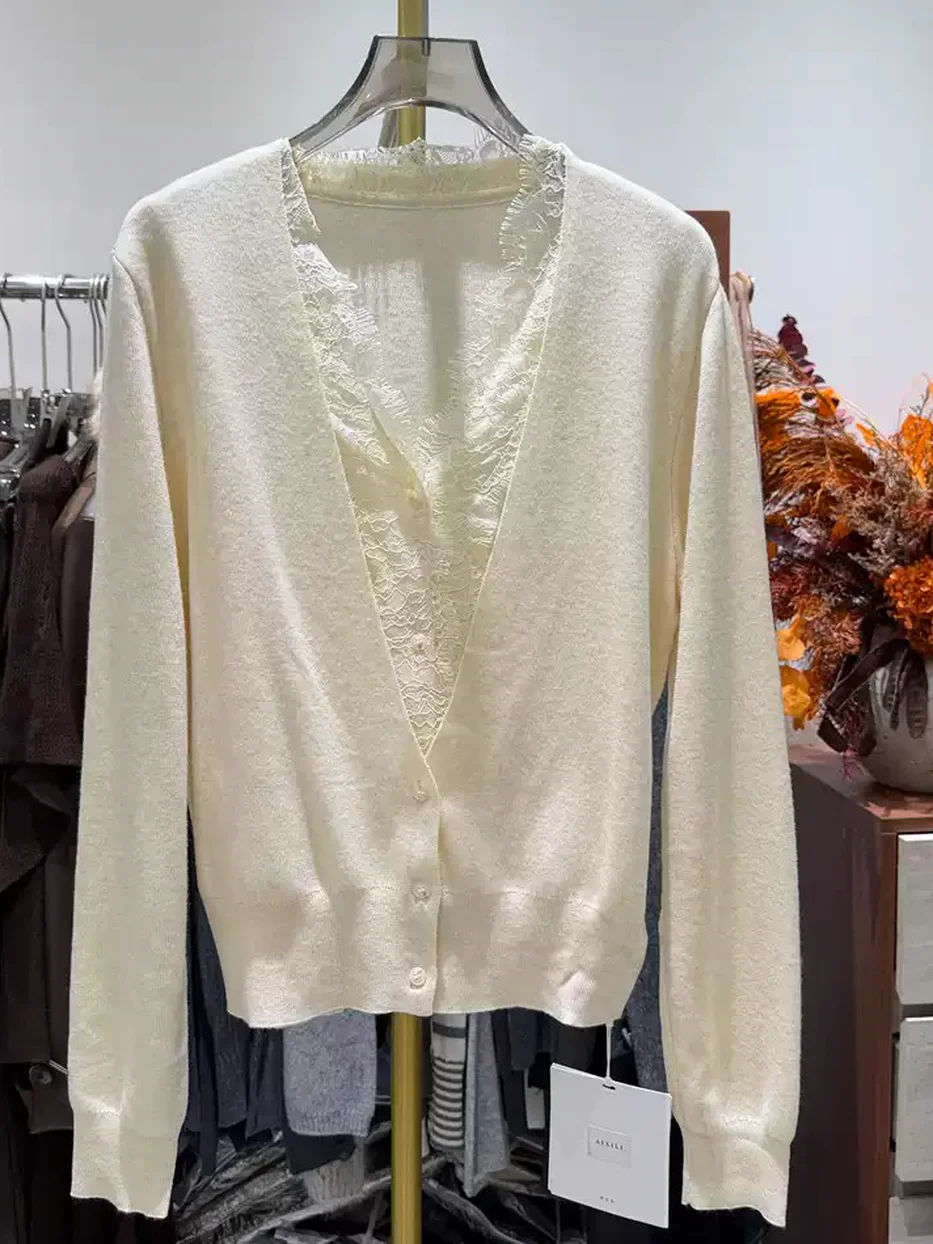 Women's panelled knit cardigan · 98059