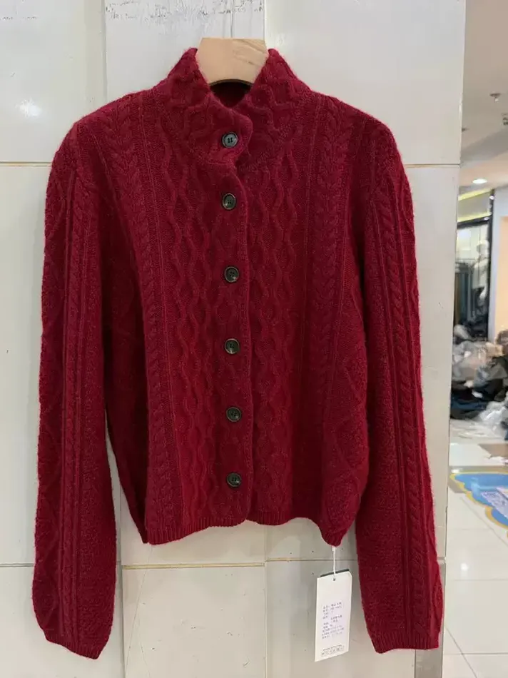 Women's single-breasted knit sweater — Style 188-66832