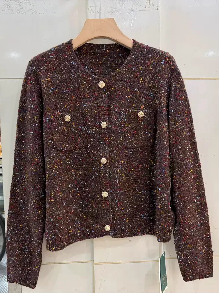 Women's crew-neck knit cardigan — Style 190-96012