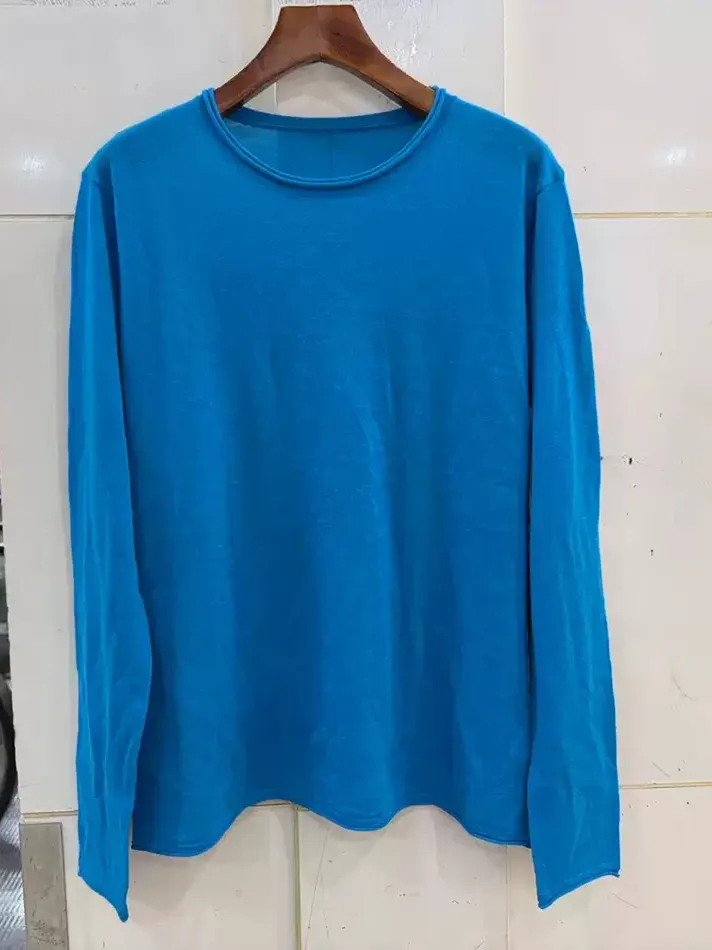 Women's crew-neck wool casual knit sweater — Style 21-8413