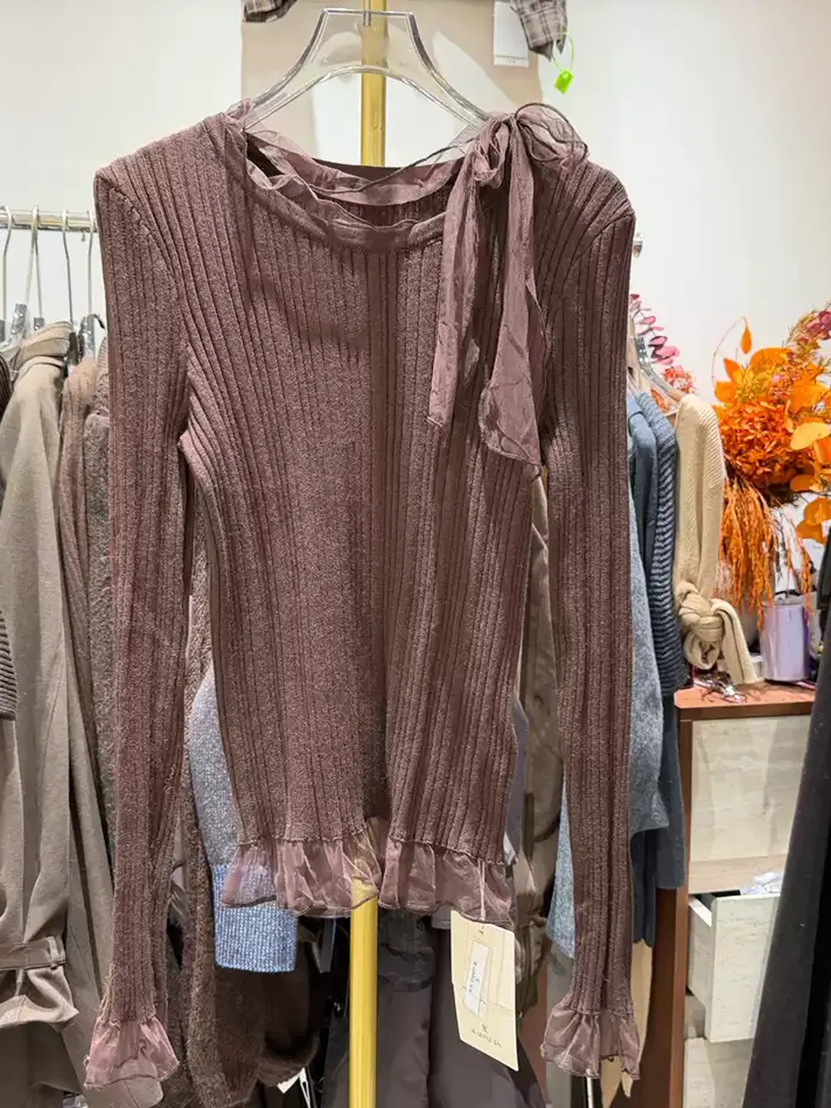 Women's tie-waist knit top — Style 25935