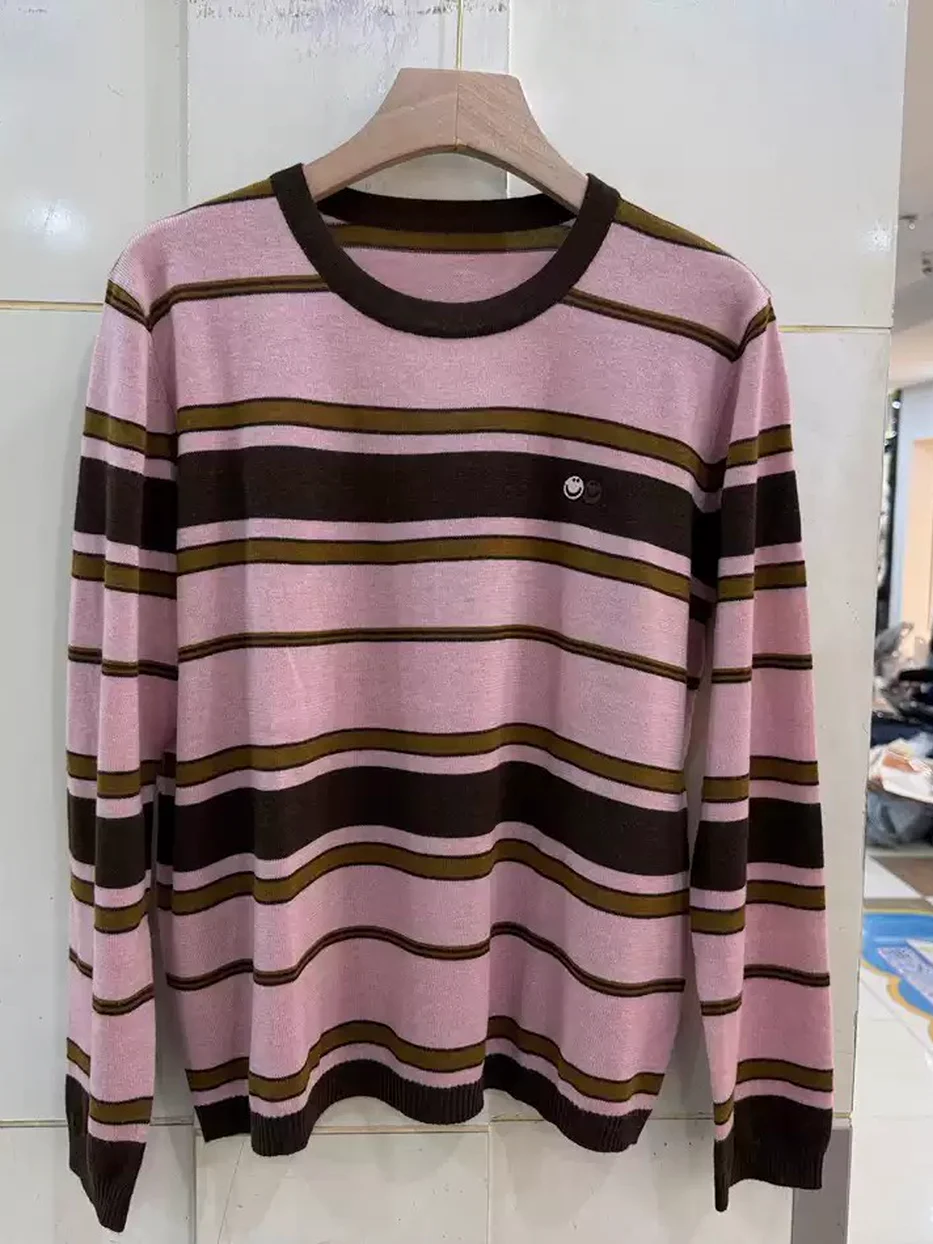 Women's colour-block crew-neck black knit top · 98059