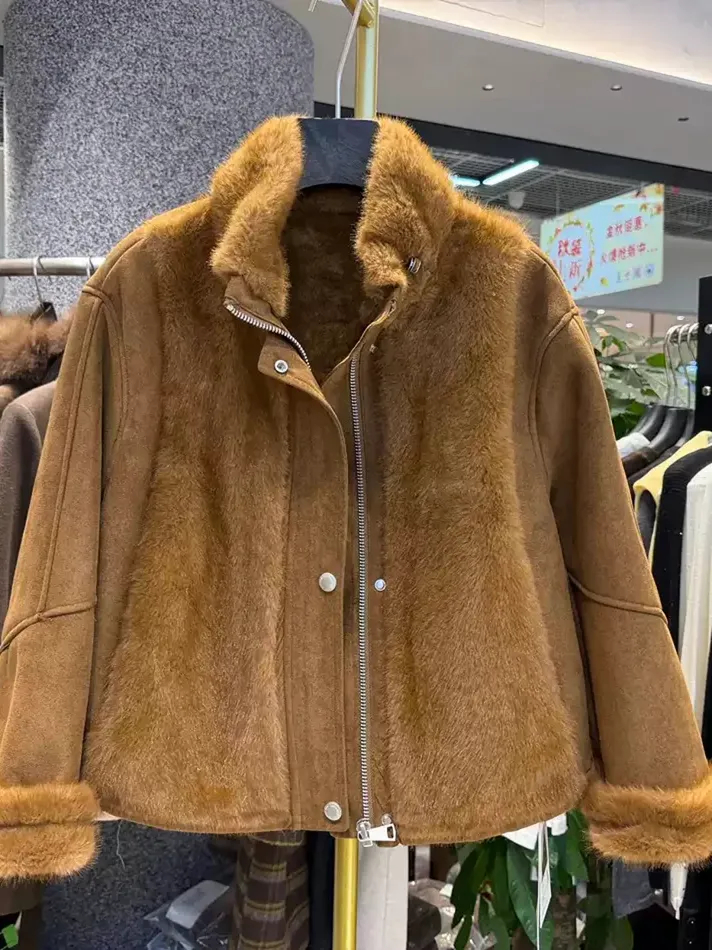 Women's zip fur top — Style 26519