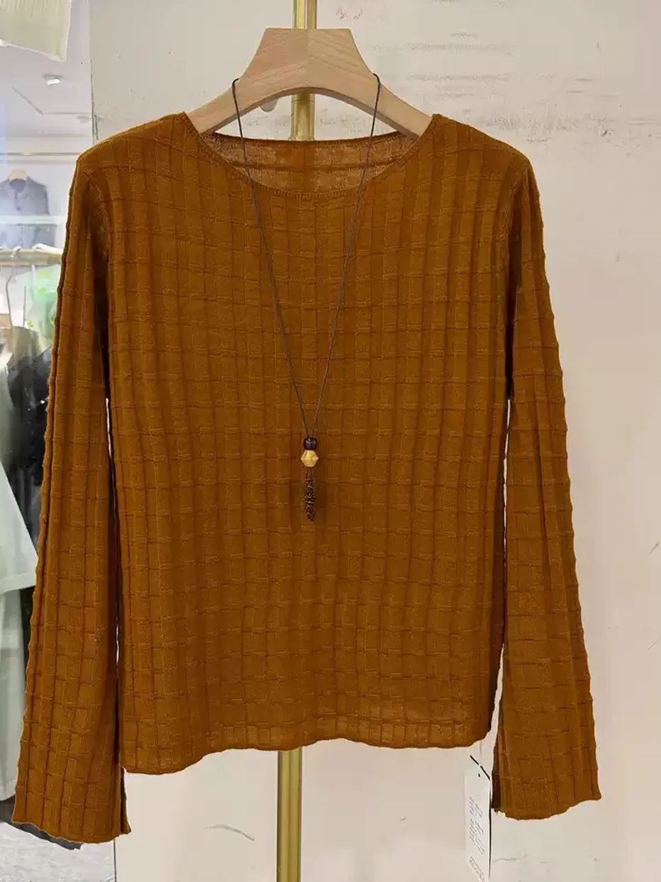 Crew-neck knit sweater — Style 327-1080