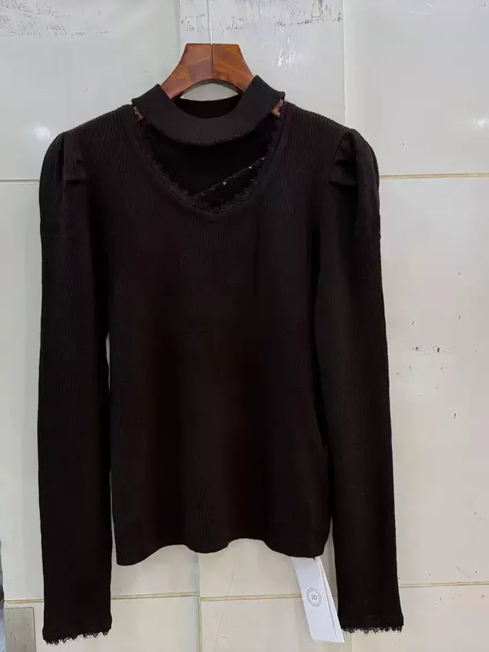 Women's lace slim knit sweater — Style 44-6608