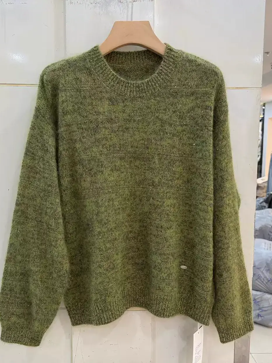Women's crew-neck wool knit top · 98059