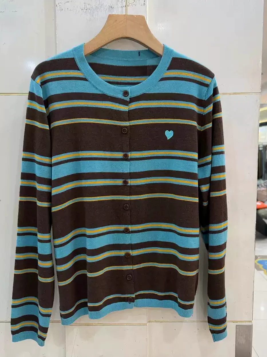 Women's colour-block wool black knit top · 98059