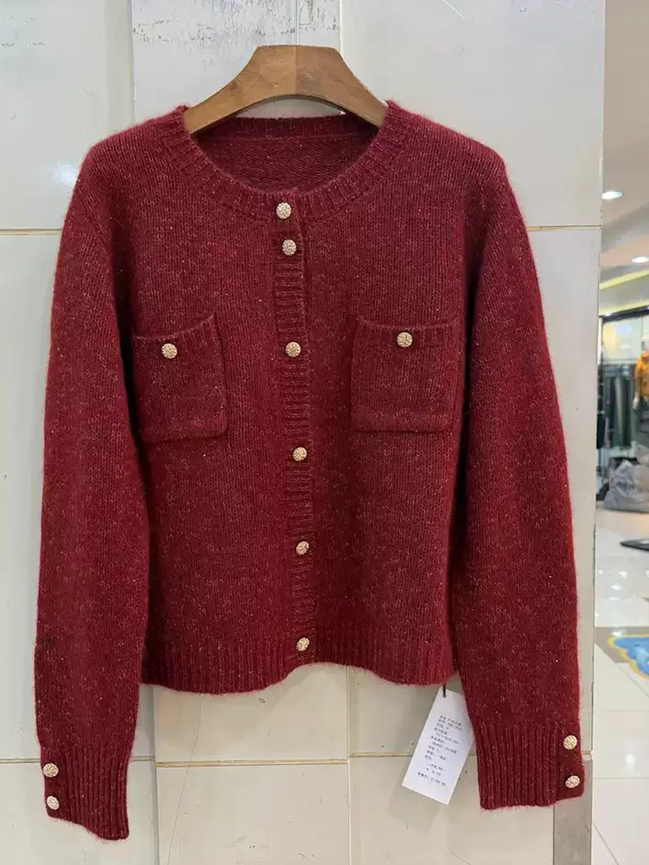 Women's lurex single-breasted cardigan · 98059