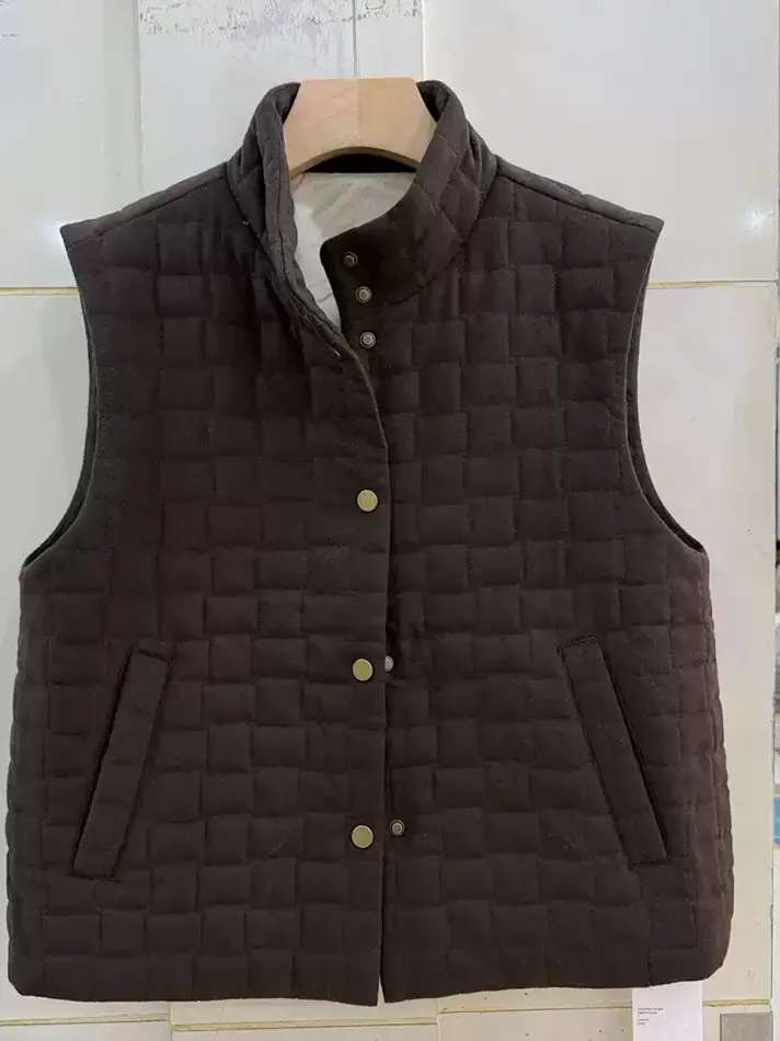 Women's single-breasted stand-collar vest — Style 60100