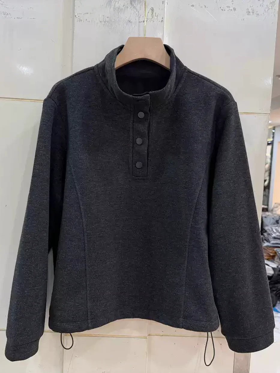 Women's stand-collar knit top — Style 6073
