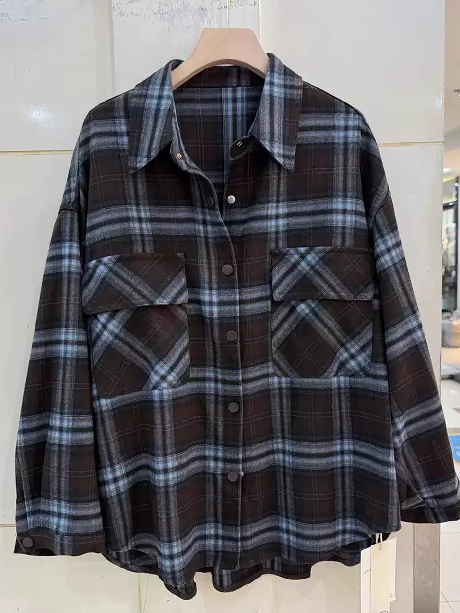 Lapel-collar long-sleeve shirt, relaxed fit — Style 6158