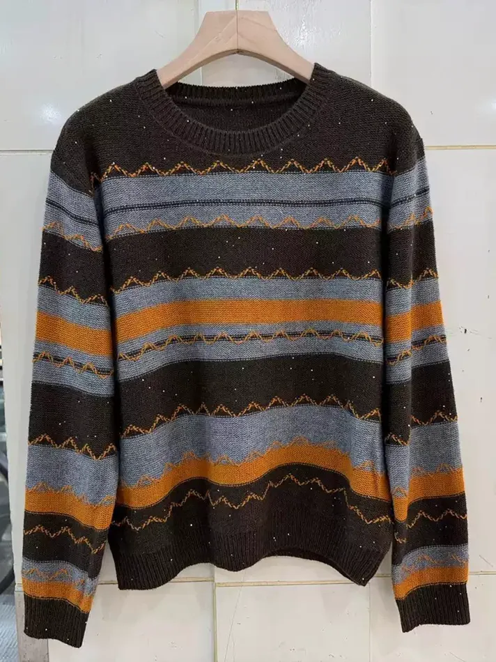 Women's colour-block knit sweater — Style 65027