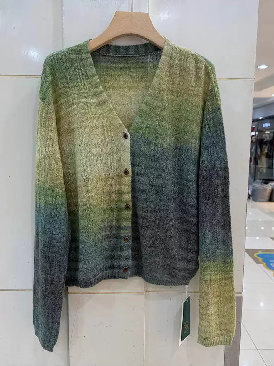 V-neck cardigan, relaxed fit — Style 66-58008