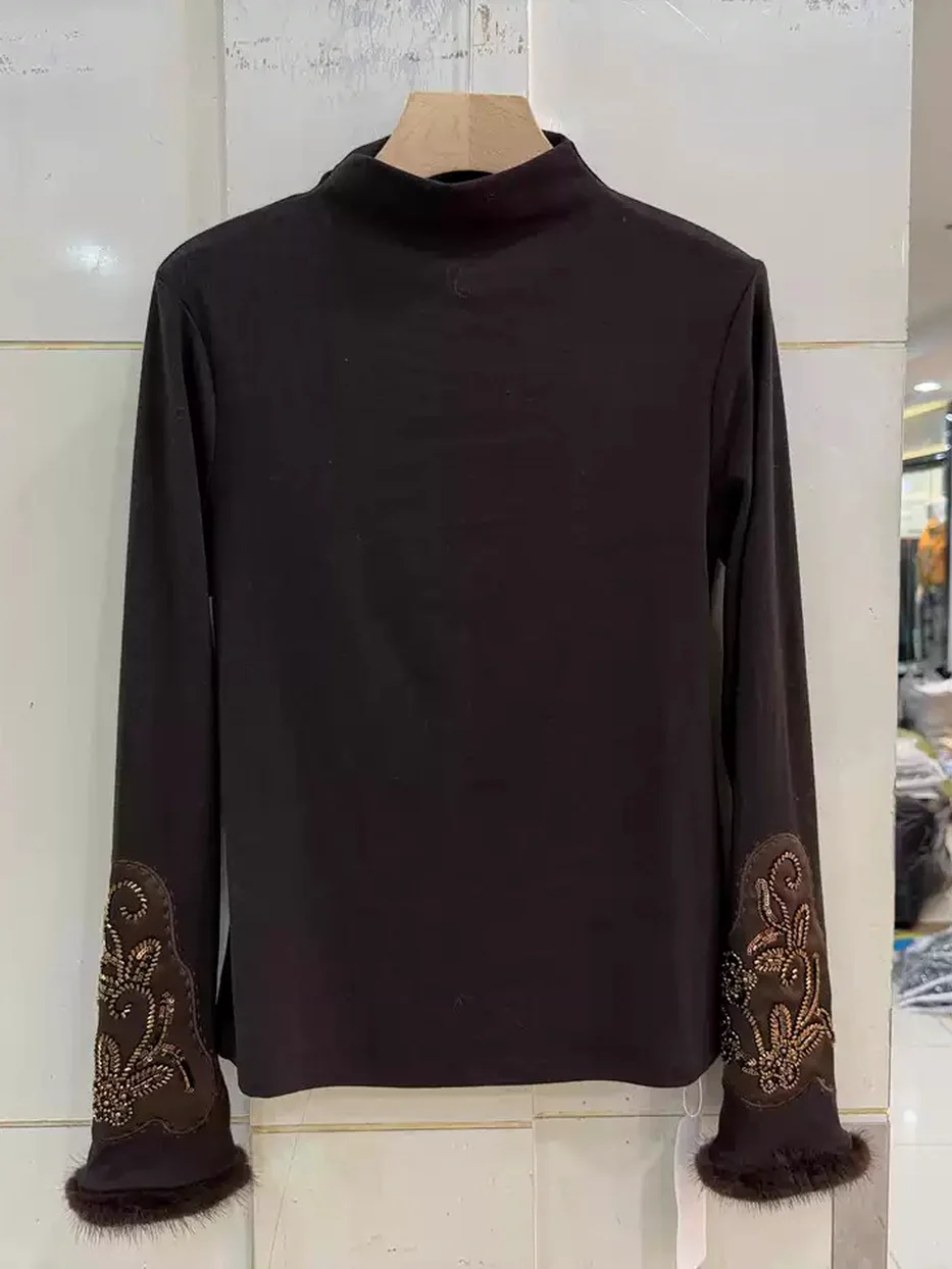 Women's plush knit top · 98059