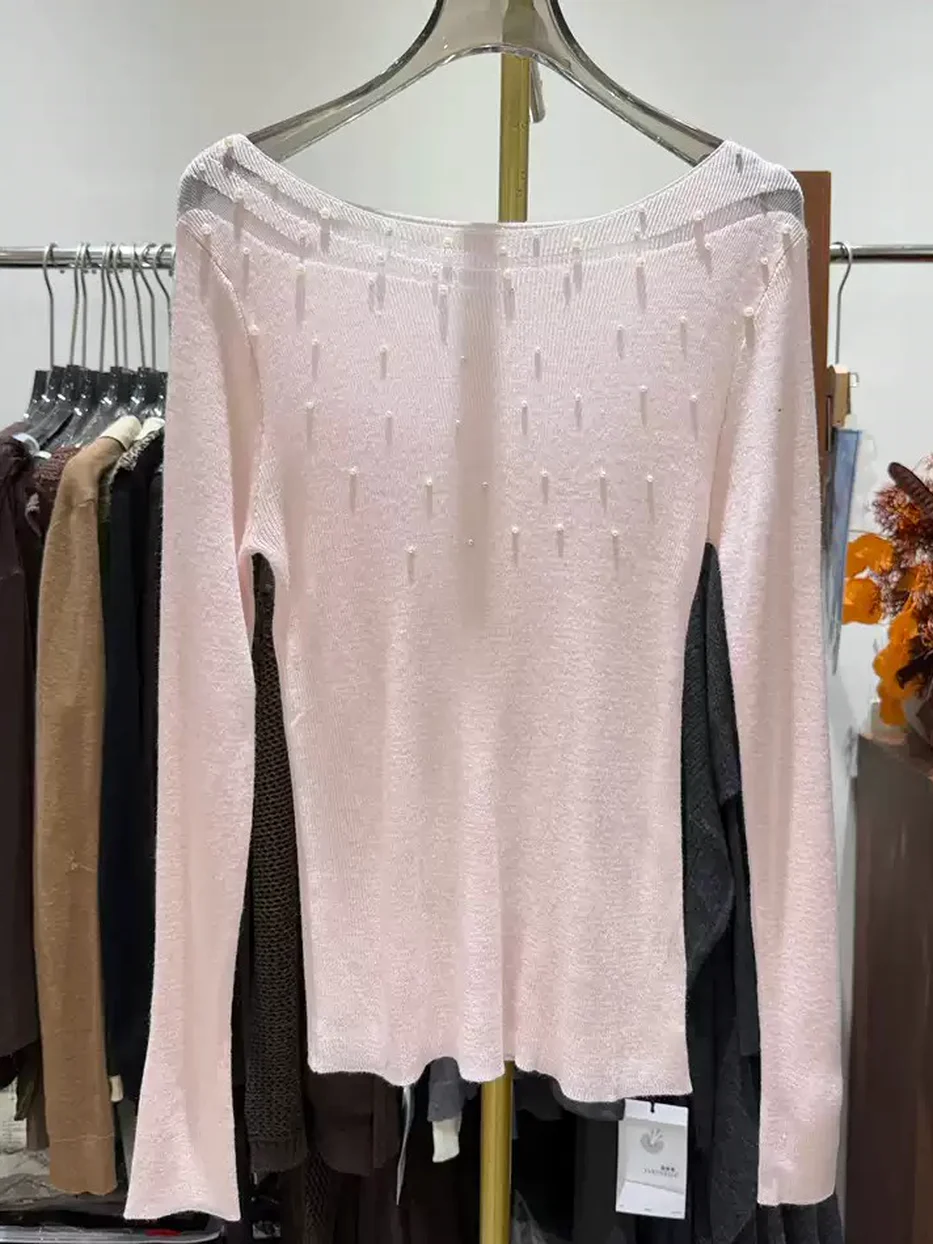 Beaded knit sweater, slim fit — Style 68331