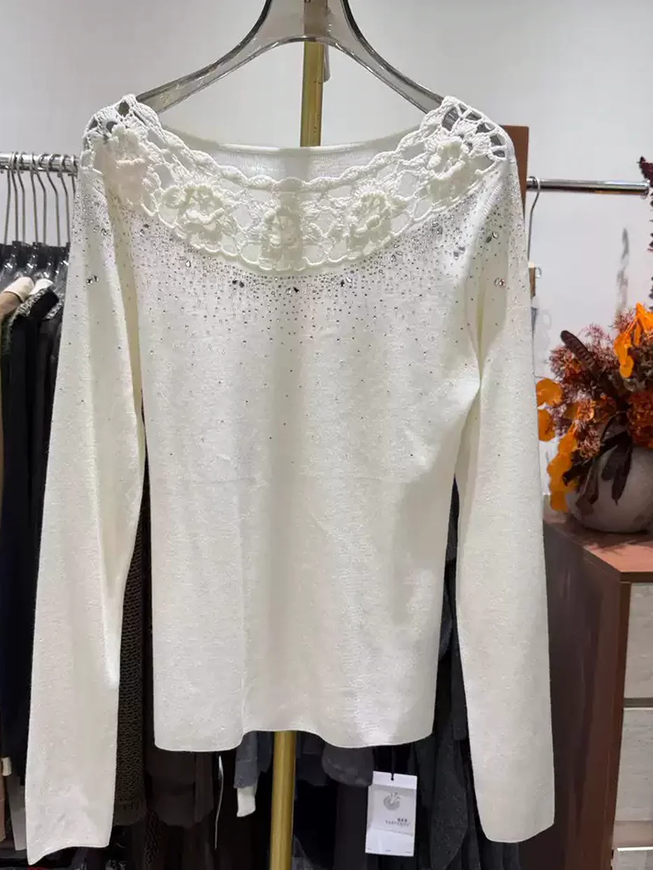 Crochet knit sweater — Style 68378