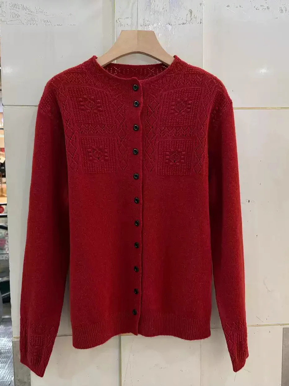 Women's crochet cutout knit top · 98059