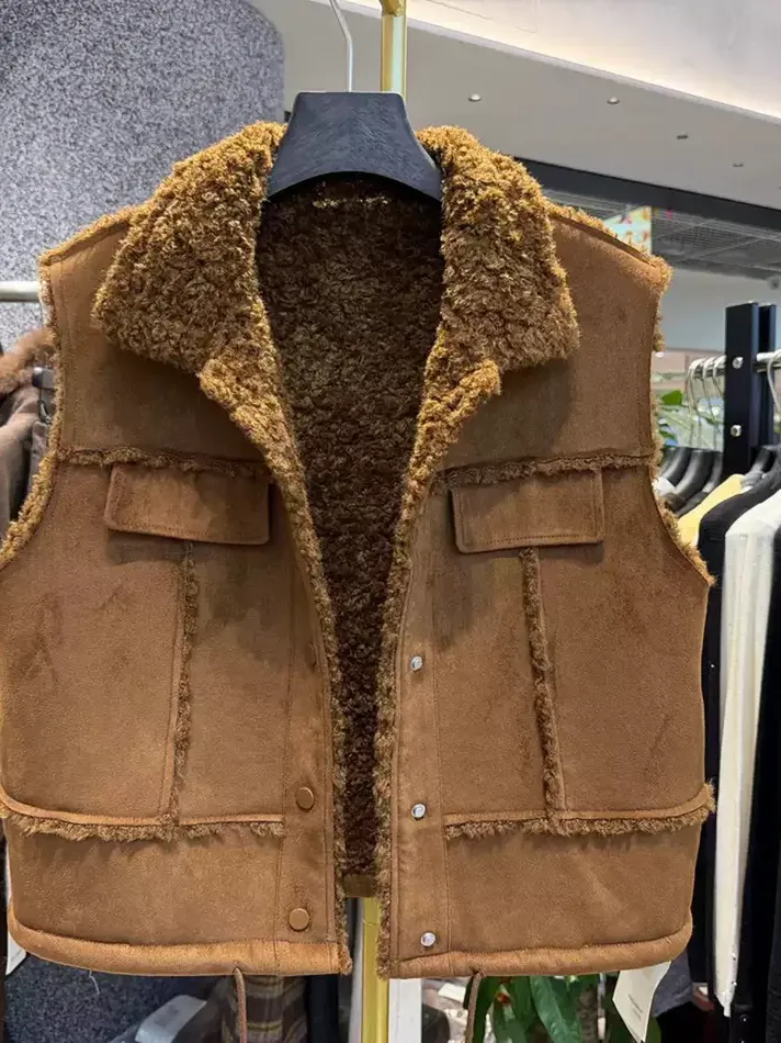 Women's lapel fur vest — Style 88803