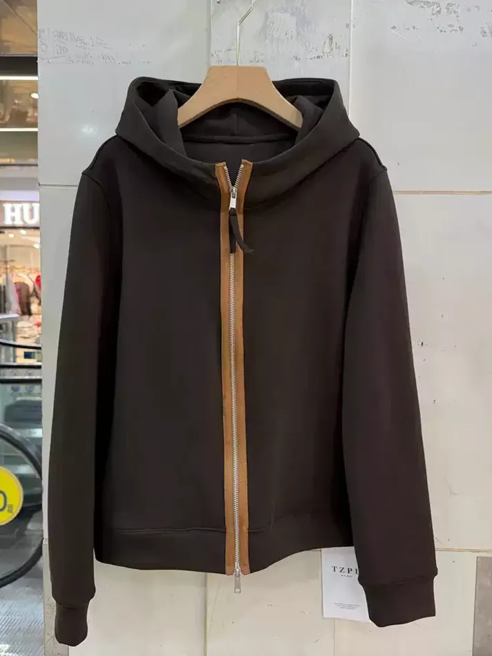 Women's zip hooded casual sweatshirt — Style 9915