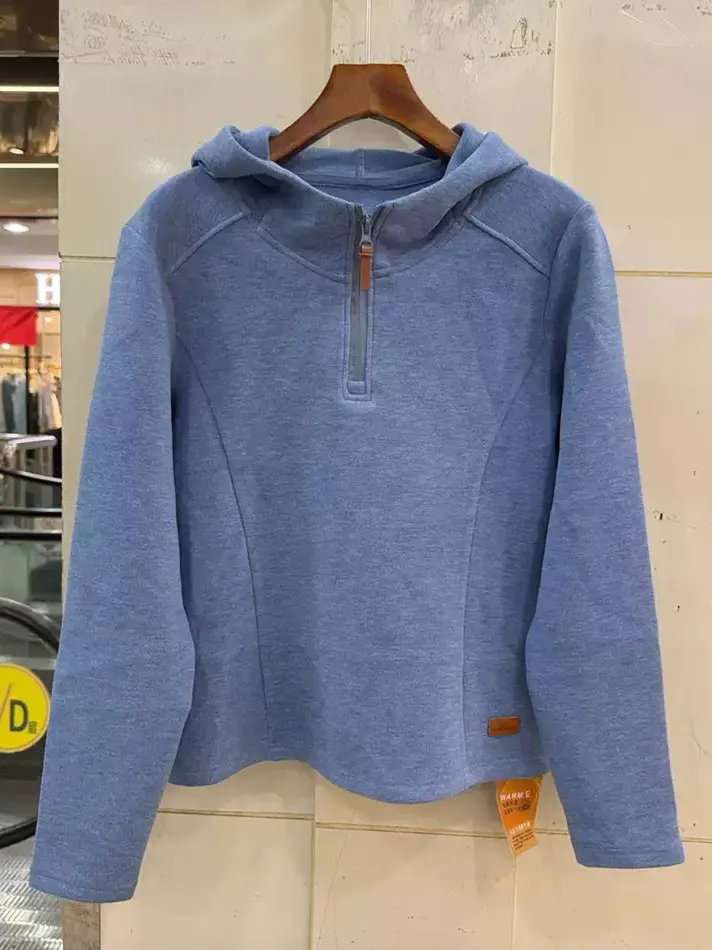Women's zip hooded fleece-lined sweatshirt — Style DL151