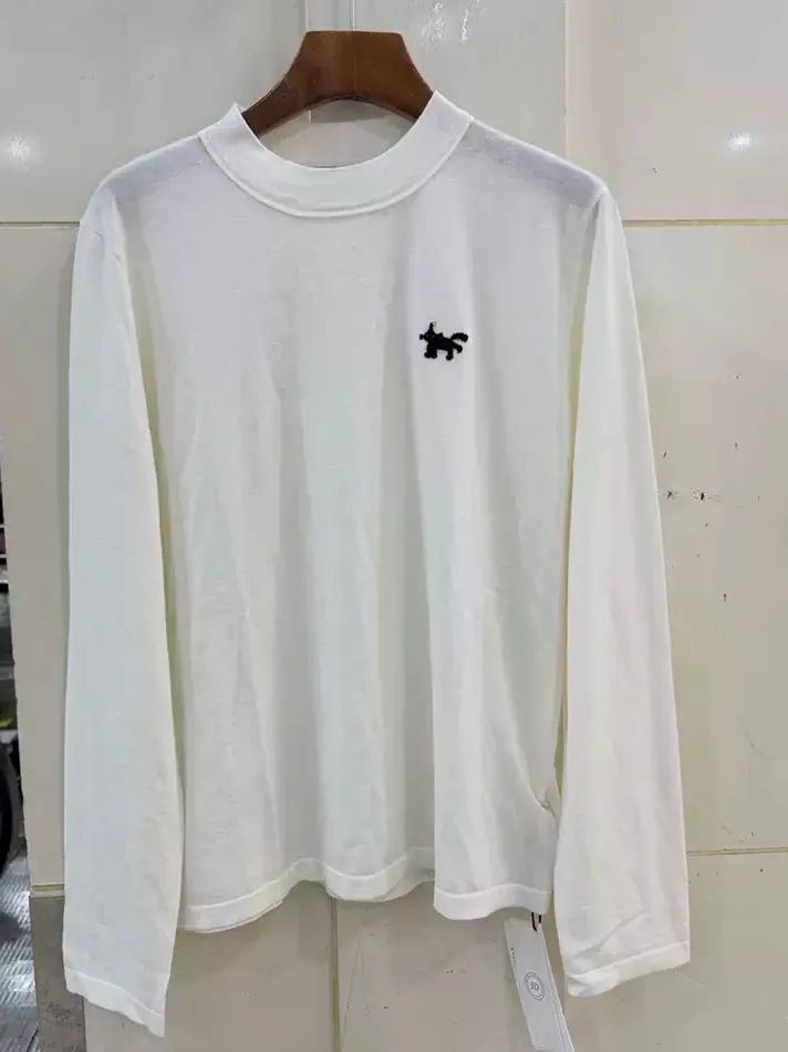 Women's embroidered stand-collar wool knit sweater — Style FA-58810