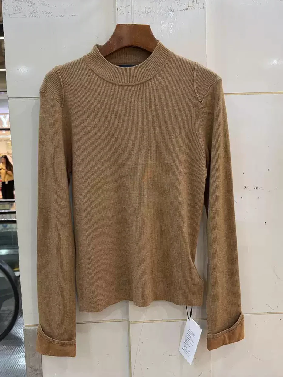 Women's panelled stand-collar sweater · 98059