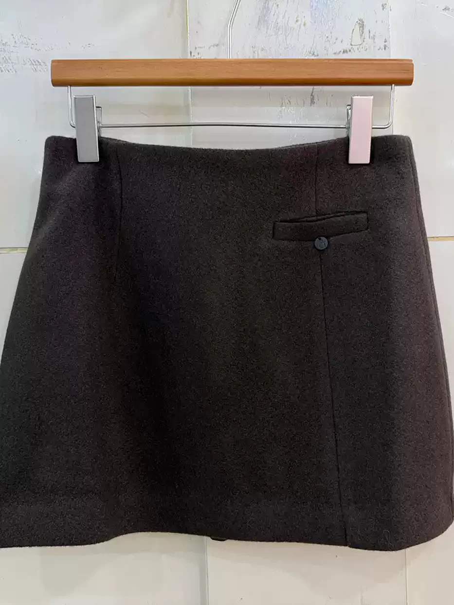 Women's wool-blend slim casual skirt — Style 6270