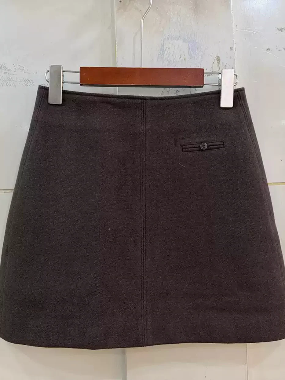 Women's wool-blend A-line skirt — Style 6726