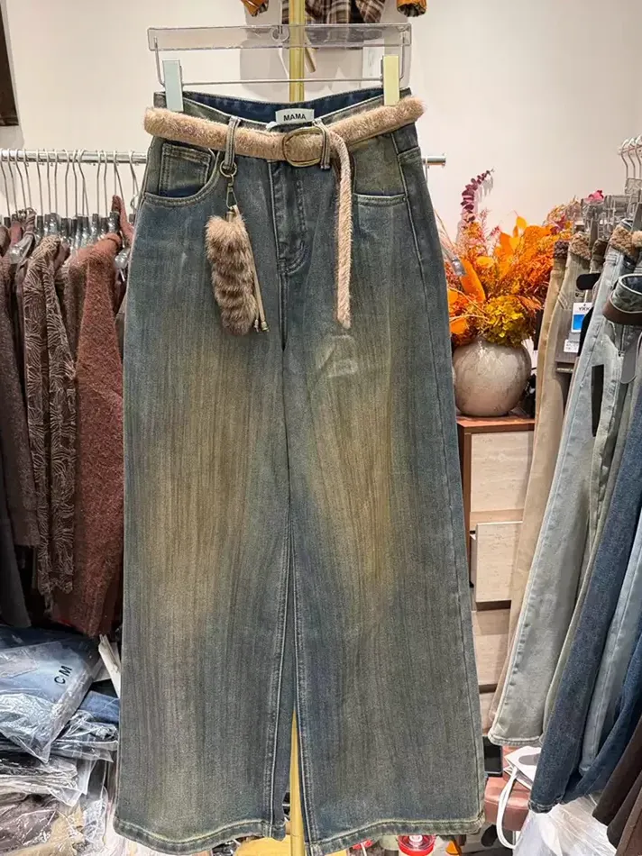 Women's denim straight jeans — Style 2097