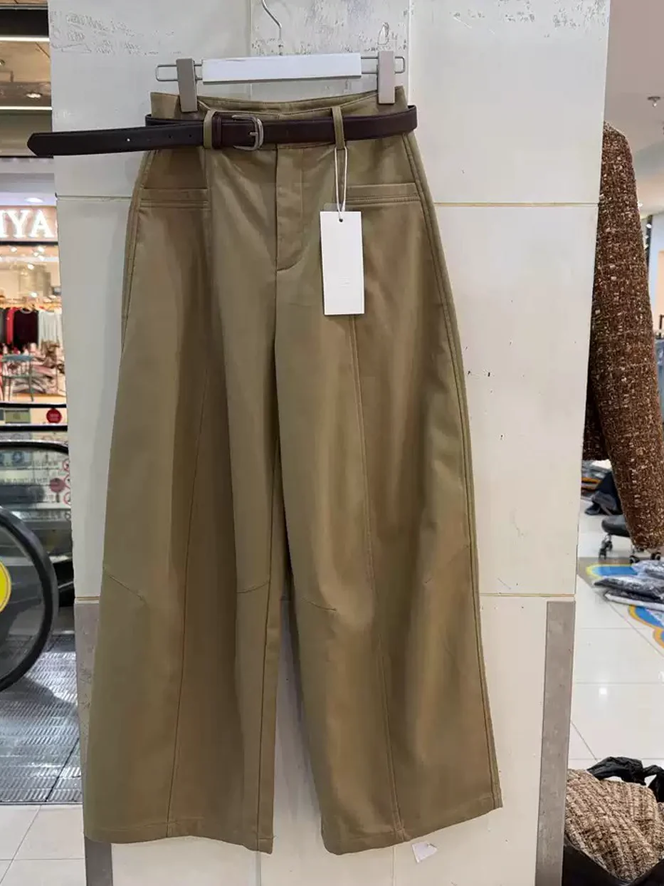 Women's belted fleece-lined trousers · 98059