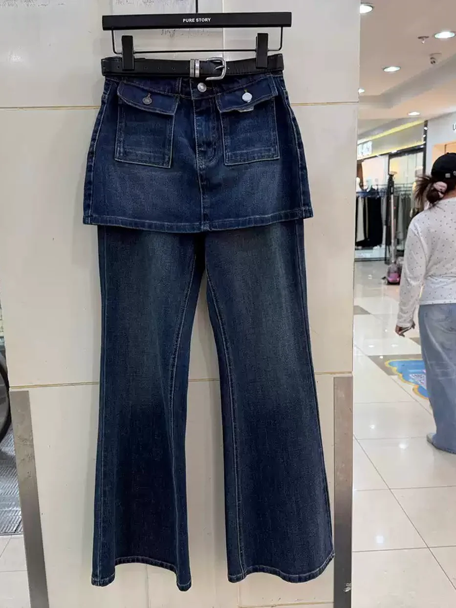 Denim trousers, flared fit — Style 5021
