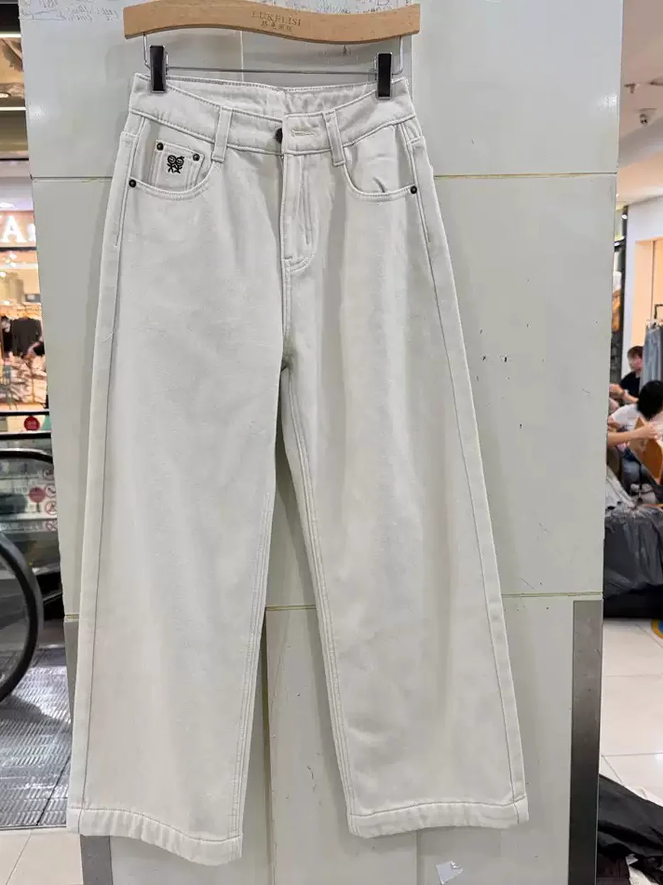 Denim straight trousers — Style 66155