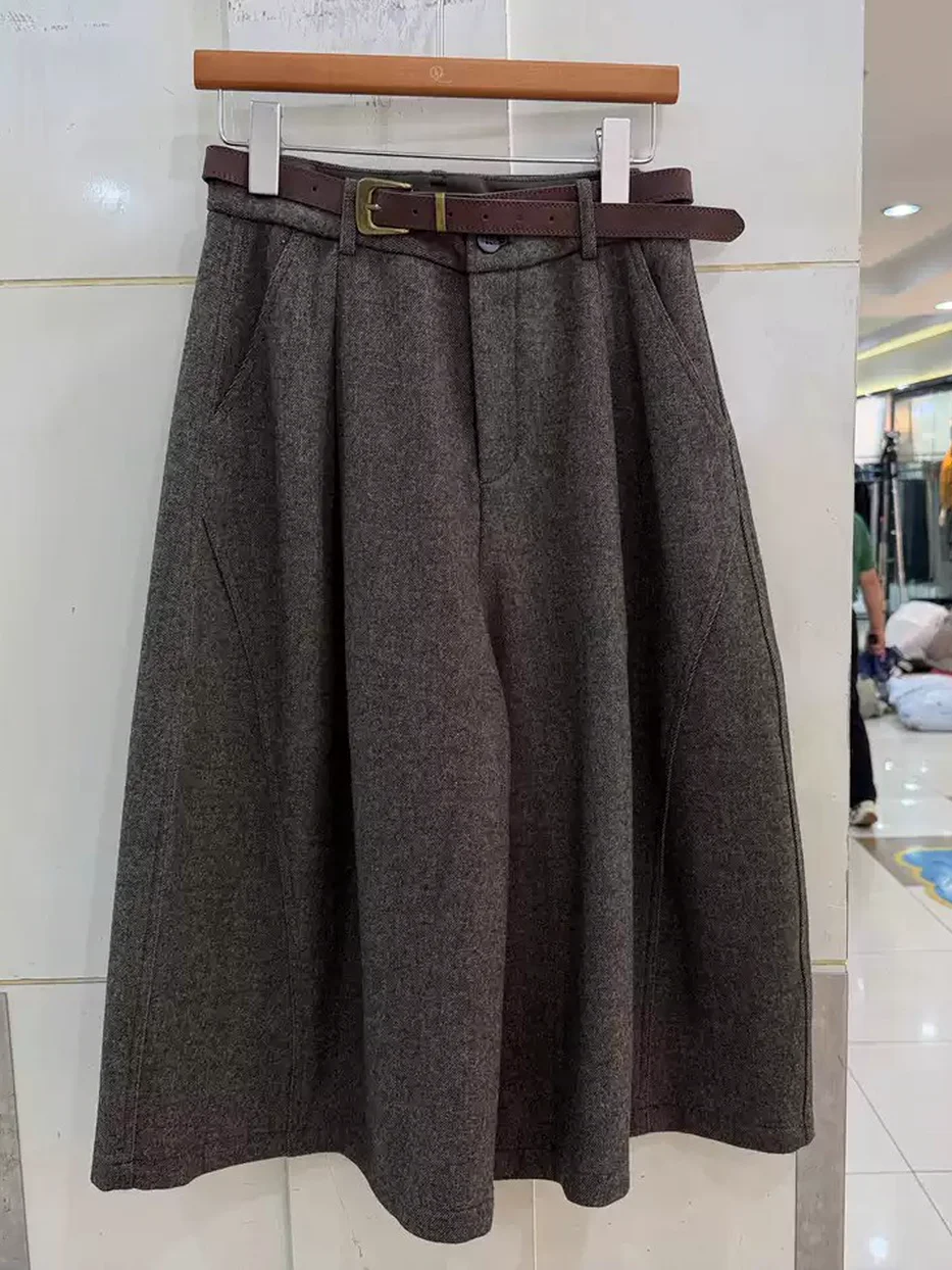Women's single-button high-rise trousers · 98059