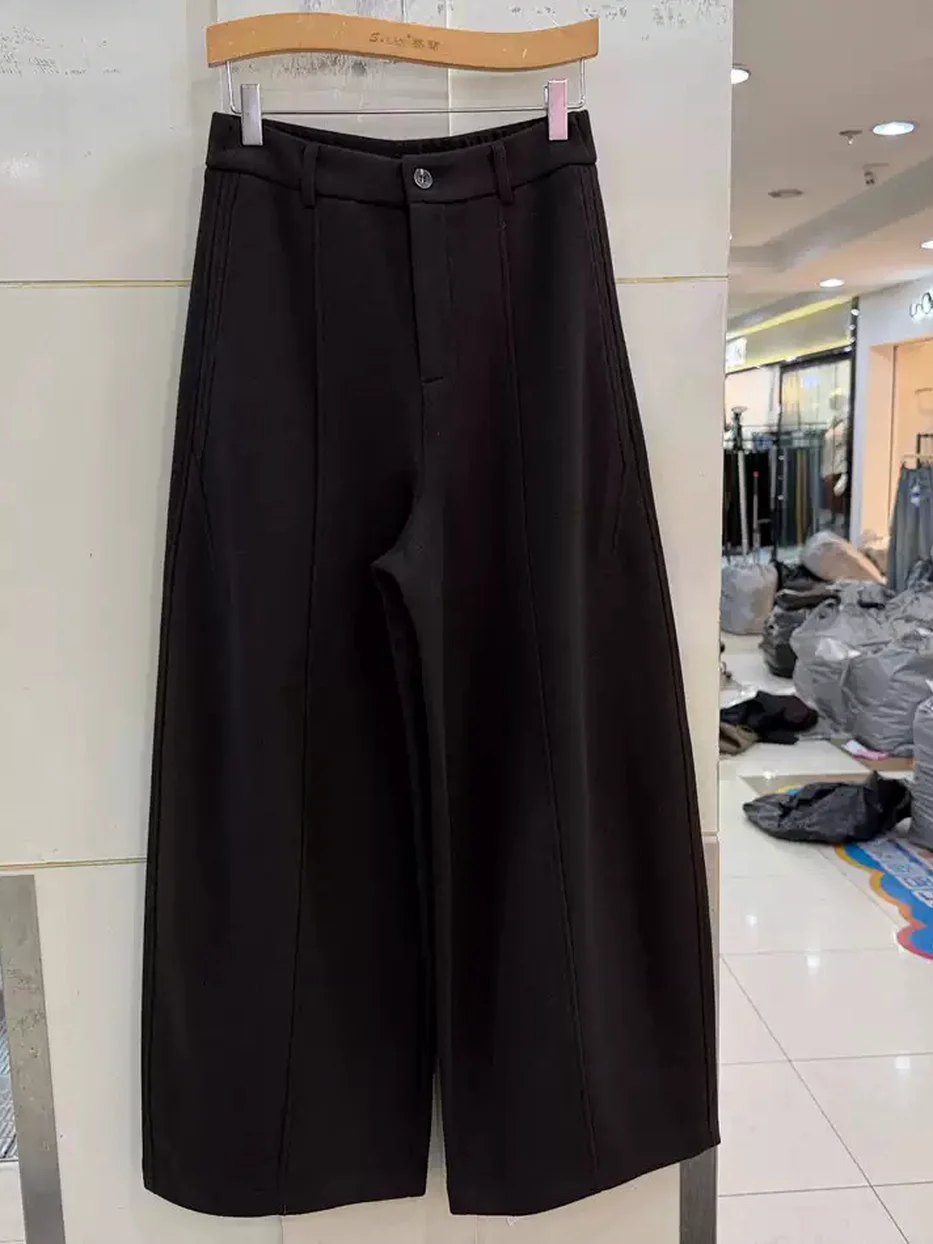 Women's elastic-waist fleece-lined high-rise trousers — Style K-6293