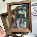 Side angle showing glass thickness and hand-painted portrait quality