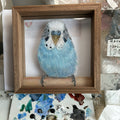 7 inch rectangular glass pet portrait with detailed hand painting