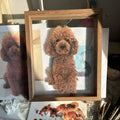 8 inch rectangular glass pet portrait - medium memorial frame