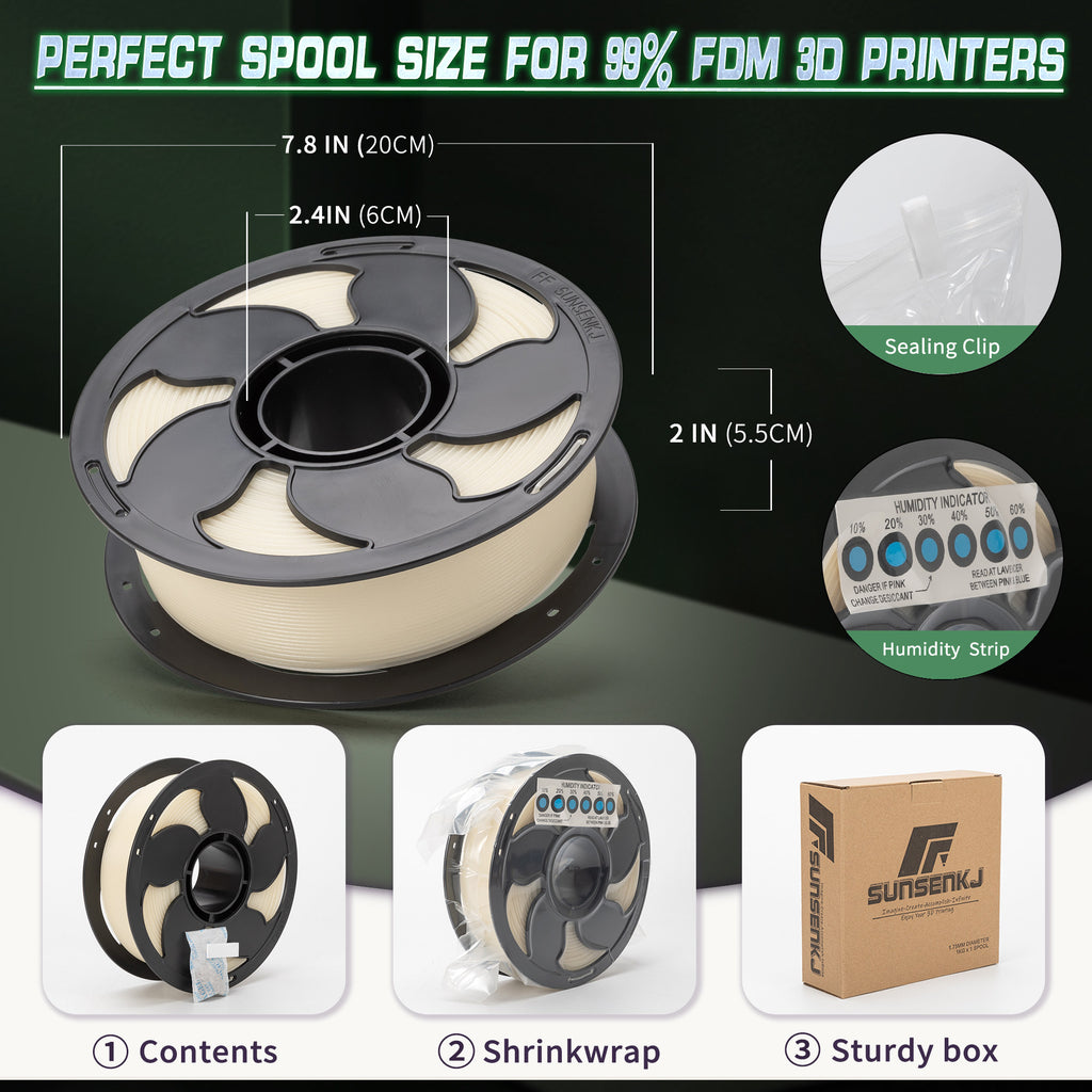 Premium  PLA Filament Glow in the Dark - 25+ Vibrant Glow Colors Available High Toughness Eco-Friendly 3D Printing Material