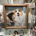 Hand-painted pet portrait on glass - packaging and gift presentation