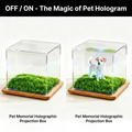 Cute Pet Workshop 3D hologram pet memorial — the compact acrylic case held in one hand