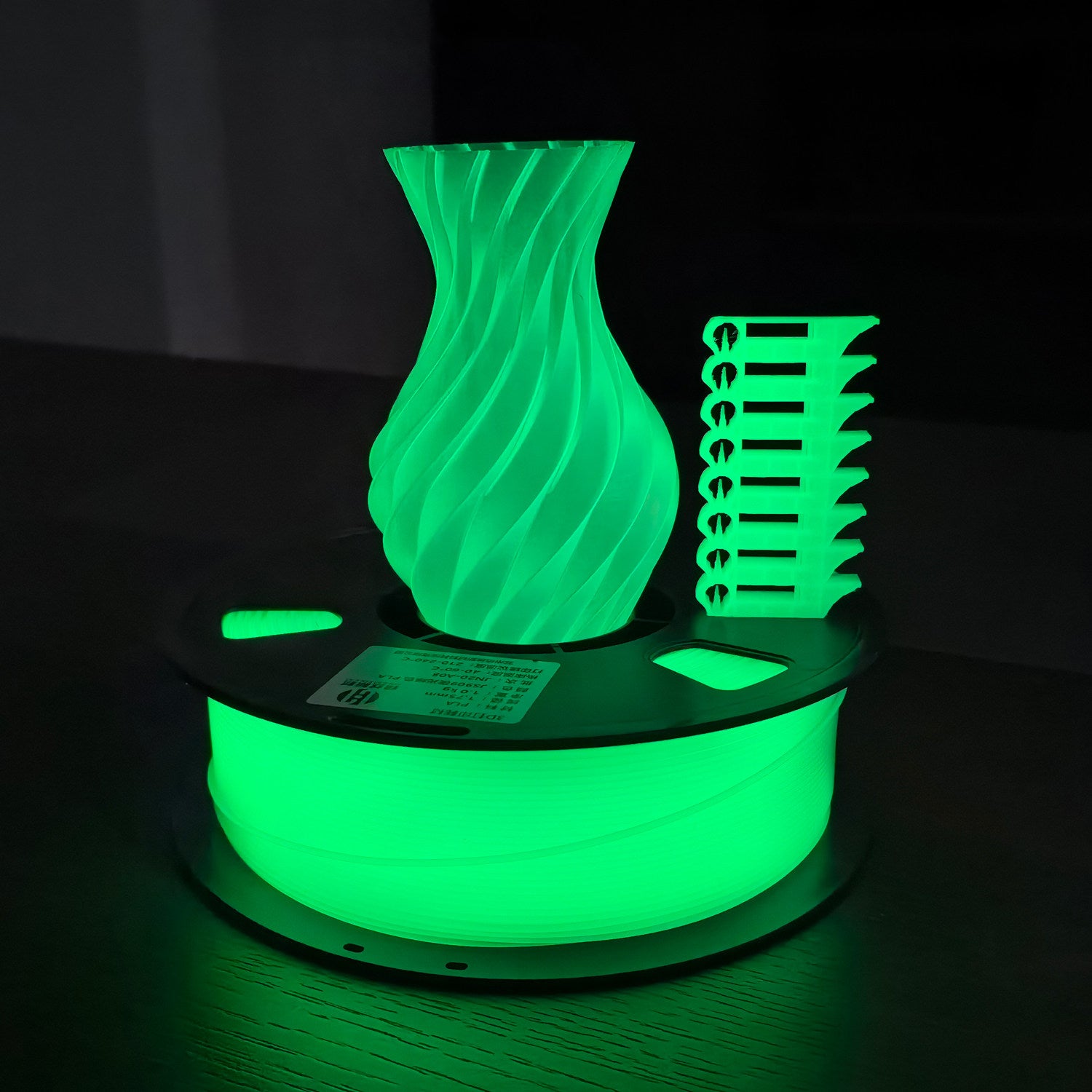 Premium Glow in the Dark PLA 3D Printer Filament 1.75mm Eco-friendly Filament Luminous & Transparent Effect
