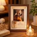 Pet Hair Memorial Keepsake Jar – Custom Photo Frame Set for Dog & Cat Remembrance product photo