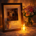 Pet Hair Memorial Keepsake Jar – Custom Photo Frame Set for Dog & Cat Remembrance product photo